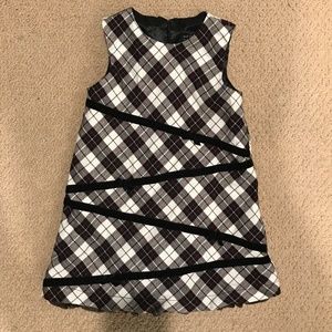 Childrens Place Black White Plaid Jumper